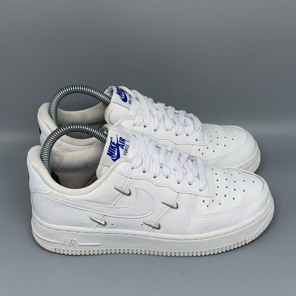 Nike Air Force 1 '07 LX White Silver Shoes‎ CT1990-100 Women’s Sz 6.5 - Picture 1 of 10